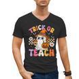 Trick Or Teach Cute Ghost Coffee Pumpkins Halloween Teacher Men's V-Neck T-Shirt, trending gift Trick Or Teach Cute Ghost Coffee Pumpkins Halloween Teacher Men's V-Neck T-Shirt, trending gift