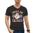 Trick Or Teach Groovy Halloween Teachers Men's V-Neck T-Shirt, trending gift Trick Or Teach Groovy Halloween Teachers Men's V-Neck T-Shirt, trending gift