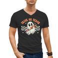 Trick Or Teach Groovy Retro Ghost Halloween Teacher Kids Men's V-Neck T-Shirt, Groovy Teacher Gifts, trending gift Trick Or Teach Groovy Retro Ghost Halloween Teacher Kids Men's V-Neck T-Shirt, Groovy Teacher Gifts, trending gift