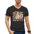 Trick Or Teach Groovy Teacher Halloween Floral Ghost Men's V-Neck T-Shirt, Groovy Teacher Gifts, trending gift Trick Or Teach Groovy Teacher Halloween Floral Ghost Men's V-Neck T-Shirt, Groovy Teacher Gifts, trending gift
