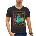 Trick Or Teach Neon Ghost Flower Teacher Spooky Halloween Men's V-Neck T-Shirt, trending gift