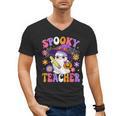 Trick Or Teach Spooky Teacher Ghost Halloween Teacher Men's V-Neck T-Shirt, trending gift