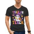 Trick Or Teach Teacher Ghost Teaching Fun Halloween Teacher Men's V-Neck T-Shirt, trending gift Trick Or Teach Teacher Ghost Teaching Fun Halloween Teacher Men's V-Neck T-Shirt, trending gift
