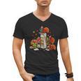 Turkey Reading Books Fall Thanksgiving Teacher Librarian Men's V-Neck T-Shirt, trending gift
