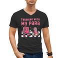Twinning With My Para Teacher Matching Paraprofessional 70s For Men Women Men's V-Neck T-Shirt, trending gift Twinning With My Para Teacher Matching Paraprofessional 70s For Men Women Men's V-Neck T-Shirt, trending gift