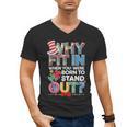 Why Fit In Doctor Teacher Cat In Hat Cool Autism Awareness Men Women Kids Men's V-Neck T-Shirt, trending gift