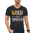 Wild About Speech SLP Leopard Teacher Back To School Kids Men's V-Neck T-Shirt, trending gift