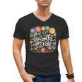Wildflower 4th Fourth Grade Floral Back To School Teacher Men's V-Neck T-Shirt, 4th Grade Teacher Gifts, trending gift