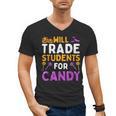 Will Trade Students For Candy Cute Halloween Costume Teacher For Men Women Kids Men's V-Neck T-Shirt, trending gift