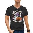 Will Trade Students For Candy Halloween Teacher Men's V-Neck T-Shirt, trending gift