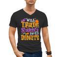 Will Trade Students For Donuts Halloween Teacher Men's V-Neck T-Shirt, trending gift