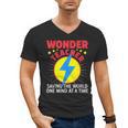 Wonder Teacher Costume Shirt Teacher Halloween Costume Men Women Men's V-Neck T-Shirt, trending gift