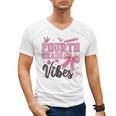 4th Fourth Grade Vibes Back To School Coquette Teacher Girl Men's V-Neck T-Shirt, 4th Grade Teacher Gifts, trending gift 4th Fourth Grade Vibes Back To School Coquette Teacher Girl Men's V-Neck T-Shirt, 4th Grade Teacher Gifts, trending gift