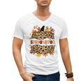 Autumn Fall SPED ED Teacher Thankful Grateful Pumpkin Retro Men's V-Neck T-Shirt, trending gift