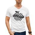 Back To School Checkered Apple Teacher Checkerboard Teacher For Men Women Girls Kids Men's V-Neck T-Shirt, trending gift