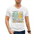 Braille Teacher Of The Visually Impaired Groovy VI Teacher Men's V-Neck T-Shirt, Groovy Teacher Gifts, trending gift