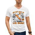 You Can't Scare Me I Teach 6th Grade Retro Teacher Halloween Men's V-Neck T-Shirt, trending gift You Can't Scare Me I Teach 6th Grade Retro Teacher Halloween Men's V-Neck T-Shirt, trending gift
