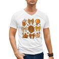 Coquette Teach Teacher Bows Thanksgiving Turkey Fall Autumn Men's V-Neck T-Shirt, trending gift
