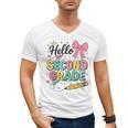 Cute Hello Second Grade Back To School Coquette Teacher Girl Men's V-Neck T-Shirt, trending gift Cute Hello Second Grade Back To School Coquette Teacher Girl Men's V-Neck T-Shirt, trending gift