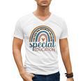 Cute Special Education Leopard Print SPED Teacher Idea Men's V-Neck T-Shirt, trending gift