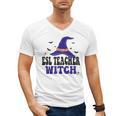 ESL Teacher Witch Halloween Matching Group Costume Men's V-Neck T-Shirt, Esl Teacher Gifts, trending gift ESL Teacher Witch Halloween Matching Group Costume Men's V-Neck T-Shirt, Esl Teacher Gifts, trending gift
