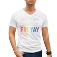 Happy Fri Yay Teacher Friday Saying Men's V-Neck T-Shirt, trending gift Happy Fri Yay Teacher Friday Saying Men's V-Neck T-Shirt, trending gift