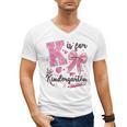 K Is For Kindergarten Teacher Coquette Bow Back To School Men's V-Neck T-Shirt, trending gift K Is For Kindergarten Teacher Coquette Bow Back To School Men's V-Neck T-Shirt, trending gift