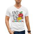 K Is For Kindergarten Teacher Pencil Apple Back To School Men's V-Neck T-Shirt, trending gift K Is For Kindergarten Teacher Pencil Apple Back To School Men's V-Neck T-Shirt, trending gift