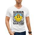 Kindergarten Teacher Hippie Smile Face Back School Men's V-Neck T-Shirt, trending gift