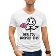 Nerdy Hey You Dropped This Brain Math Teacher Men's V-Neck T-Shirt, trending gift