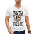 Newtons First Law Physics Jokes Science Teacher Men's V-Neck T-Shirt, Science Teacher Gifts, trending gift