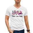 Peace Love Books Librarian Teacher Life Book Library Tie Dye Men's V-Neck T-Shirt, trending gift