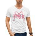 Preppy Pre k Back To School Pre-k Teachers Girls Cute Bow Men's V-Neck T-Shirt, trending gift Preppy Pre k Back To School Pre-k Teachers Girls Cute Bow Men's V-Neck T-Shirt, trending gift