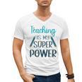Retro Groovy Teaching Is My Super Power Teacher's Present Men Women Men's V-Neck T-Shirt, trending gift Retro Groovy Teaching Is My Super Power Teacher's Present Men Women Men's V-Neck T-Shirt, trending gift