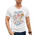 Teach Them Love Them Watch Them Grow Retro Teacher Floral Men's V-Neck T-Shirt, trending gift