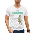 I Am A Teacher Alcoholic Cat Beer Feline Men Women Men's V-Neck T-Shirt, trending gift