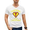 Teaching Is My Superpower Fun Elementary Teacher 1st Grade Men's V-Neck T-Shirt, trending gift