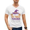 This Is My Tired Teacher Costume Halloween Premium Tri-Blend Men's V-Neck T-Shirt, trending gift This Is My Tired Teacher Costume Halloween Premium Tri-Blend Men's V-Neck T-Shirt, trending gift