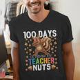 100 Days Of Driving My Teacher Nuts Dabbing Squirrel School Men's V-Neck T-Shirt, funny gift 100 Days Of Driving My Teacher Nuts Dabbing Squirrel School Men's V-Neck T-Shirt, funny gift