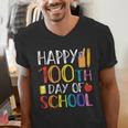 100 Days Of School Teacher And Student Men's V-Neck T-Shirt, funny gift 100 Days Of School Teacher And Student Men's V-Neck T-Shirt, funny gift