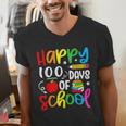 100th Day Of School Teachers Kids Girls Child Happy 100 Days Men's V-Neck T-Shirt, funny gift 100th Day Of School Teachers Kids Girls Child Happy 100 Days Men's V-Neck T-Shirt, funny gift