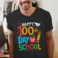 100th Day Of School Teachers Kids Happy 100 Days Men's V-Neck T-Shirt, funny gift 100th Day Of School Teachers Kids Happy 100 Days Men's V-Neck T-Shirt, funny gift