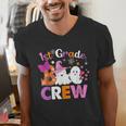 1st Grade Boo Crew First Grade Halloween Costume Teacher Kid Men's V-Neck T-Shirt, First Grade Teacher Shirts, funny gift