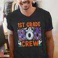 1st Grade Boo Crew First Grade Teacher Kids Happy Halloween Men's V-Neck T-Shirt, First Grade Teacher Shirts, funny gift 1st Grade Boo Crew First Grade Teacher Kids Happy Halloween Men's V-Neck T-Shirt, First Grade Teacher Shirts, funny gift