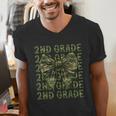 2nd Grade Teacher Student Camo Bow Back To School Men's V-Neck T-Shirt, 2nd Grade Teacher Shirts, funny gift 2nd Grade Teacher Student Camo Bow Back To School Men's V-Neck T-Shirt, 2nd Grade Teacher Shirts, funny gift
