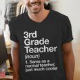 3rd Grade Teacher Definition Back To School First Day Men's V-Neck T-Shirt, First Grade Teacher Shirts, funny gift 3rd Grade Teacher Definition Back To School First Day Men's V-Neck T-Shirt, First Grade Teacher Shirts, funny gift