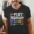 4 Teachers Or Parents Tiny Human Tamer Tee T-Shirt Men's V-Neck T-Shirt, funny gift