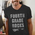 4th GRADE Rocks Teacher Rockstars I Teach Ready To Rock Men's V-Neck T-Shirt, 4th Grade Teacher Shirts, funny gift 4th GRADE Rocks Teacher Rockstars I Teach Ready To Rock Men's V-Neck T-Shirt, 4th Grade Teacher Shirts, funny gift