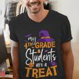 My 4th Grade Students Are a Treat Teacher Halloween Witch For Men Women Kids Men's V-Neck T-Shirt, 4th Grade Teacher Shirts, funny gift My 4th Grade Students Are a Treat Teacher Halloween Witch For Men Women Kids Men's V-Neck T-Shirt, 4th Grade Teacher Shirts, funny gift