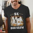 5K Boo Crew Halloween Teacher K5 Floral Ghost Trick Or Teach Men's V-Neck T-Shirt, funny gift 5K Boo Crew Halloween Teacher K5 Floral Ghost Trick Or Teach Men's V-Neck T-Shirt, funny gift